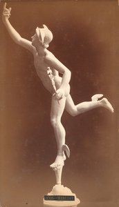 Estátua do deus romano Mercúrio (impressão de albúmen de prata)